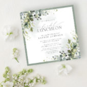 Bridal Luncheon Floral Dusty Blue Eucalyptus Kaart