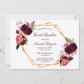 Bridal Luncheon florale geometrische witte bogung Kaart (Voorkant)