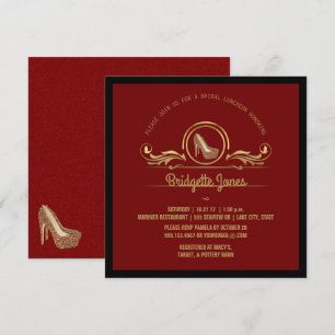 Bridal Luncheon Gold Red   Vrijgezellenfeest voor  Kaart