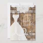 Bridal Luncheon in Rustic Wood en Lace Kaart (Voorkant)