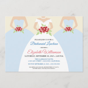 Bridal Luncheon Invite (blauw) Kaart