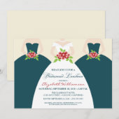 Bridal Luncheon Invite (blauwgroen) Kaart (Voorkant / Achterkant)