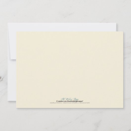 Bridal Luncheon Invite (grijs) Kaart (Achterkant)