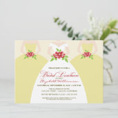 Bridal Luncheon Invite (ivoor) Kaart (Staand voorkant)