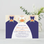 Bridal Luncheon Invite (marine) Kaart (Staand voorkant)