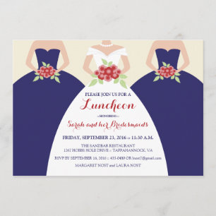 Bridal Luncheon Invite (marine) Kaart