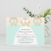 Bridal Luncheon Invite (munt) Kaart (Staand voorkant)