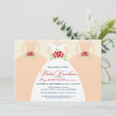 Bridal Luncheon Invite (perziken) Kaart (Staand voorkant)