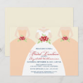 Bridal Luncheon Invite (perziken) Kaart (Voorkant / Achterkant)