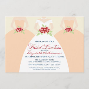 Bridal Luncheon Invite (perziken) Kaart
