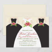 Bridal Luncheon Invite (zwart) Kaart (Voorkant / Achterkant)
