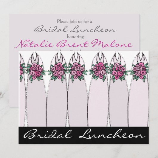 Bridal Luncheon Kaart (Voorkant / Achterkant)