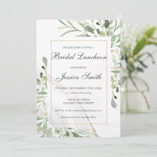 Bridal Luncheon Kaart (Staand voorkant)