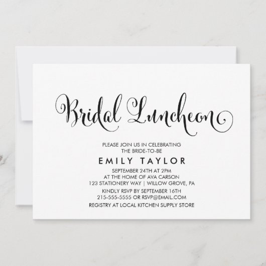 Bridal Luncheon Kaart (Voorkant)