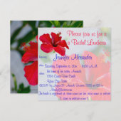 Bridal Luncheon  Tropische Bloemen Kaart (Voorkant / Achterkant)