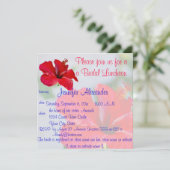 Bridal Luncheon  Tropische Bloemen Kaart (Staand voorkant)