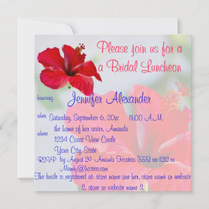 Bridal Luncheon Tropische Bloemen Kaart