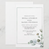 Bridal Luncheon Waterverf Eucalyptus Greenery Briefpapier (Voorkant / Achterkant)