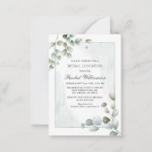 Bridal Luncheon Waterverf Eucalyptus Greenery Notitiekaartje (Voorkant)