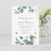BRIDAL LUNCHEON Waterverf Eucalyptus groen Kaart (Staand voorkant)