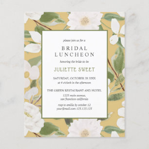 Bridal Luncheon Witte bloemen bladeren geel