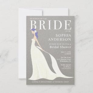 Bridal Magazine Elegant Bridal Shower Invitation Kaart