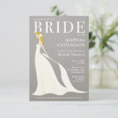 Bridal Magazine Elegant Bridal Shower Invitation Kaart (Staand voorkant)
