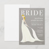 Bridal Magazine Elegant Bridal Shower Invitation Kaart (Voorkant / Achterkant)