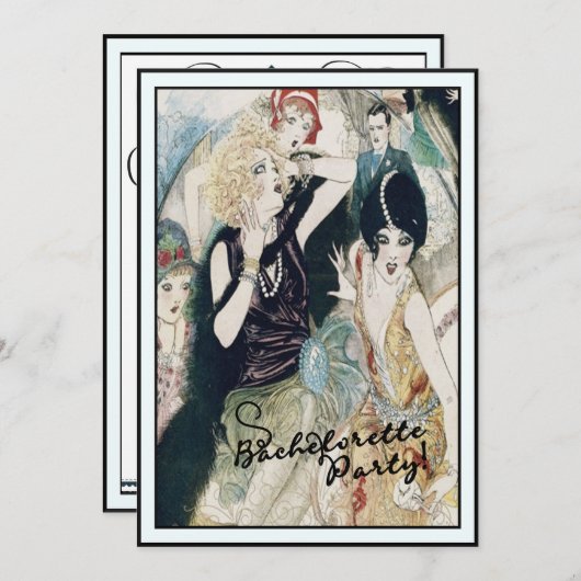 Bridal Mayhem  Art Deco Kaart (Voorkant / Achterkant)