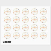 Bridal Monogram Gift Seals Ronde Sticker (Vel)