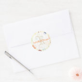 Bridal Monogram Gift Seals Ronde Sticker (Envelop)
