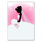 Bridal Mrs Right Pink bride silhouette Kaart (Achterkant)