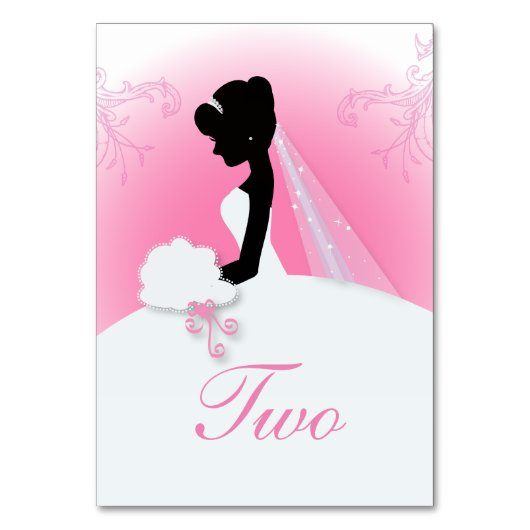 Bridal Mrs Right Pink bride silhouette Kaart (Voorkant)