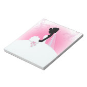 Bridal Mrs Right Pink bride silhouette Notitieblok (Linkerzijde)