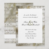 Bridal Music Wedding Uitnodiging (Voorkant / Achterkant)