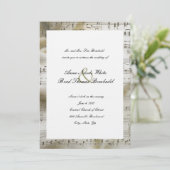 Bridal Music Wedding Uitnodiging (Staand voorkant)