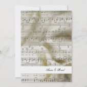 Bridal Music Wedding Uitnodiging (Achterkant)