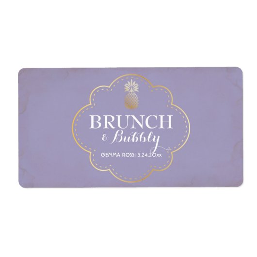 Bridal of Baby shower Mini Champagne Label (Voorkant)