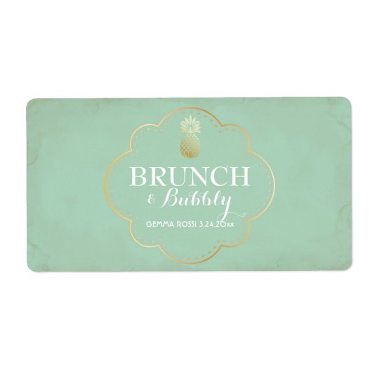 Bridal of Baby shower Mini Champagne Label (Voorkant)