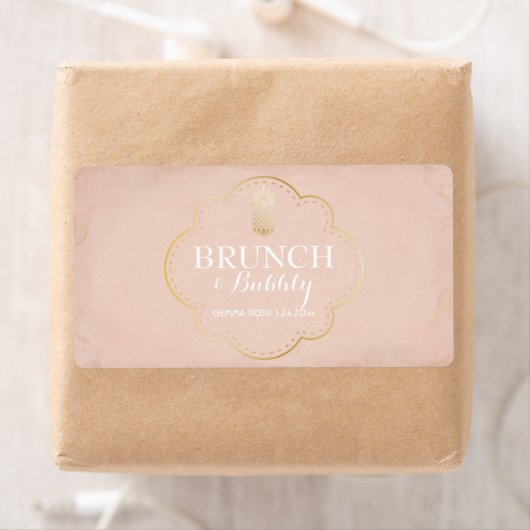 Bridal of Baby shower Mini Champagne Label (Insitu)