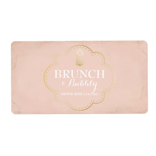 Bridal of Baby shower Mini Champagne Label (Voorkant)