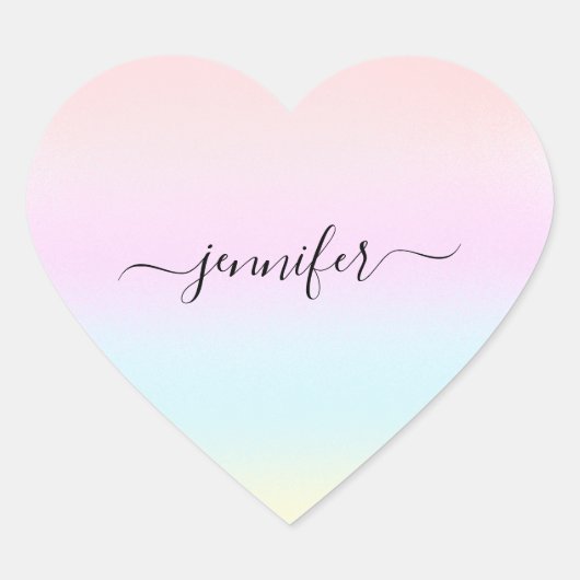 Bridal Ombre Pastels Hart Sticker (Voorkant)