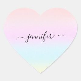 Bridal Ombre Pastels Hart Sticker