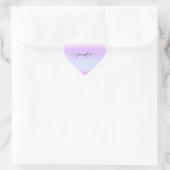 Bridal Ombre Pastels (Roze Paarse naam) Hart Sticker (Tas)