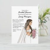 Bridal over de uitnodiging voor een huwelijksreis (Staand voorkant)