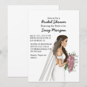 Bridal over de uitnodiging voor een huwelijksreis (Voorkant / Achterkant)