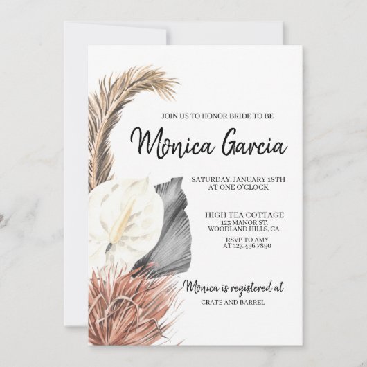 Bridal|PAMPAS GRASS/BOHEMIAN Kaart (Voorkant)
