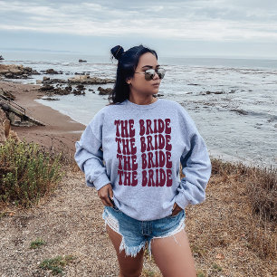 Bridal-partij van Bridal in de stad Bride Burgundy Trui