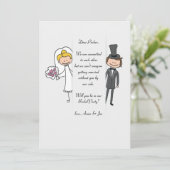 Bridal-partijaanvraag voor bride Bride en Groom Kaart (Staand voorkant)