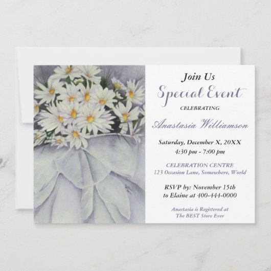BRIDAL PARTITY EVENT INVITE KAART (Voorkant)